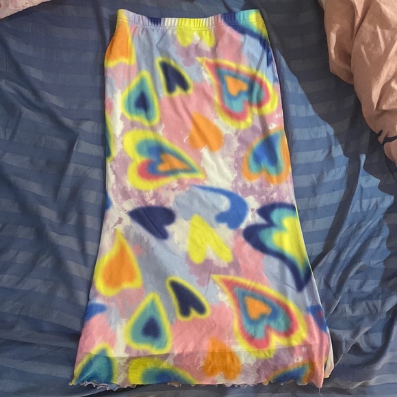 Mesh tie-dye heart skirt - Picture 1 of 1